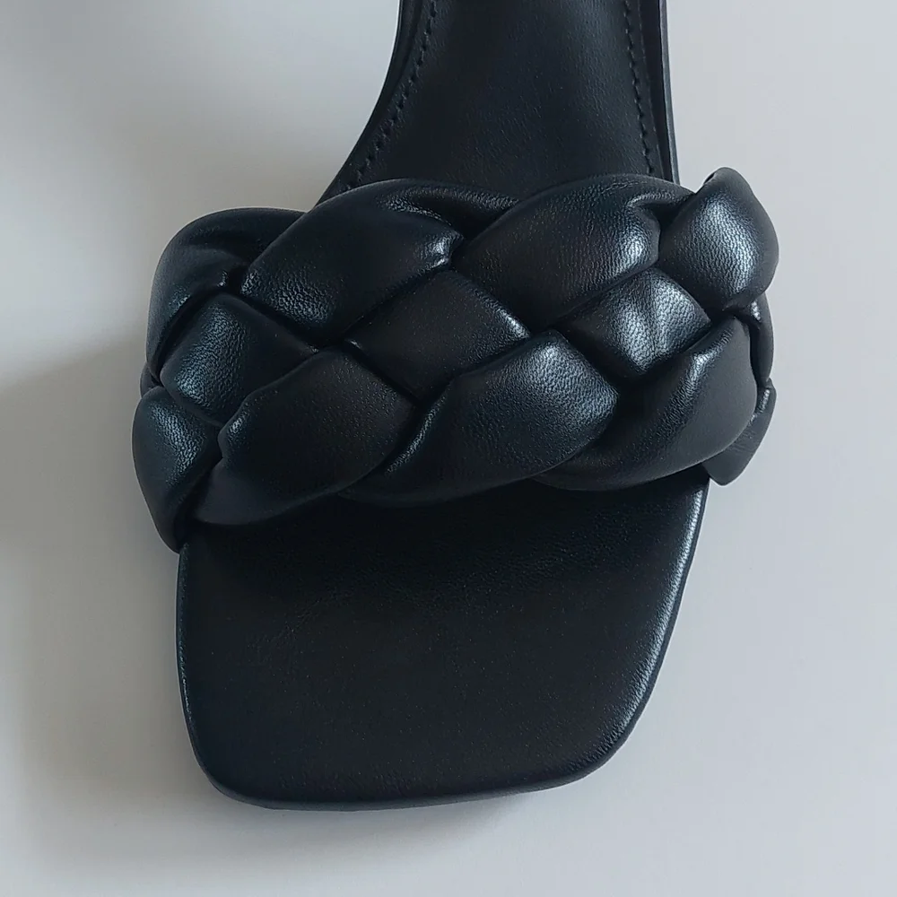 Madden girl women's sandals‎ kitten heels shanaa black size 6.5M